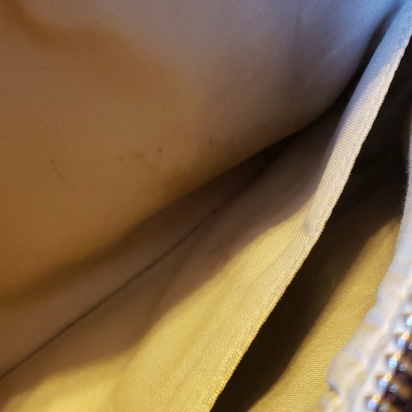 Purple Coach bag with gold strap. - Picture 5 of 5